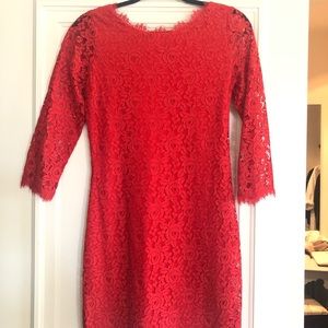 Diane Von Furstenburg Dress Red Size 2